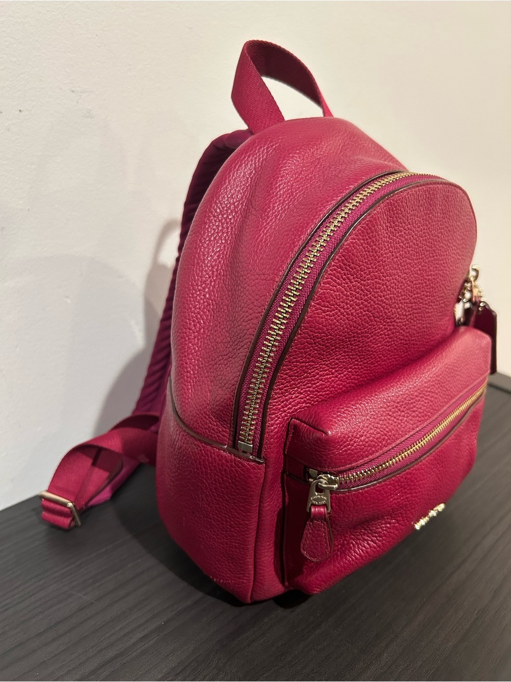 Coach Mini Charlie Backpack in Pebble Leather EUC - Picture 5 of 12